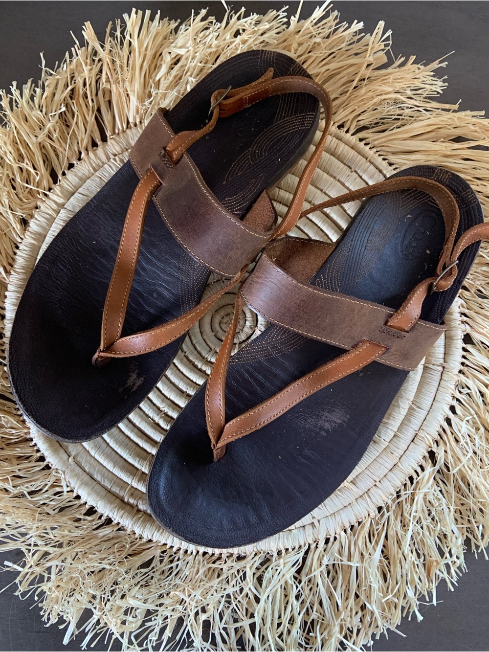 CHACO Maya Women’s Leather Buck Strap Sandals Bronze Size 10